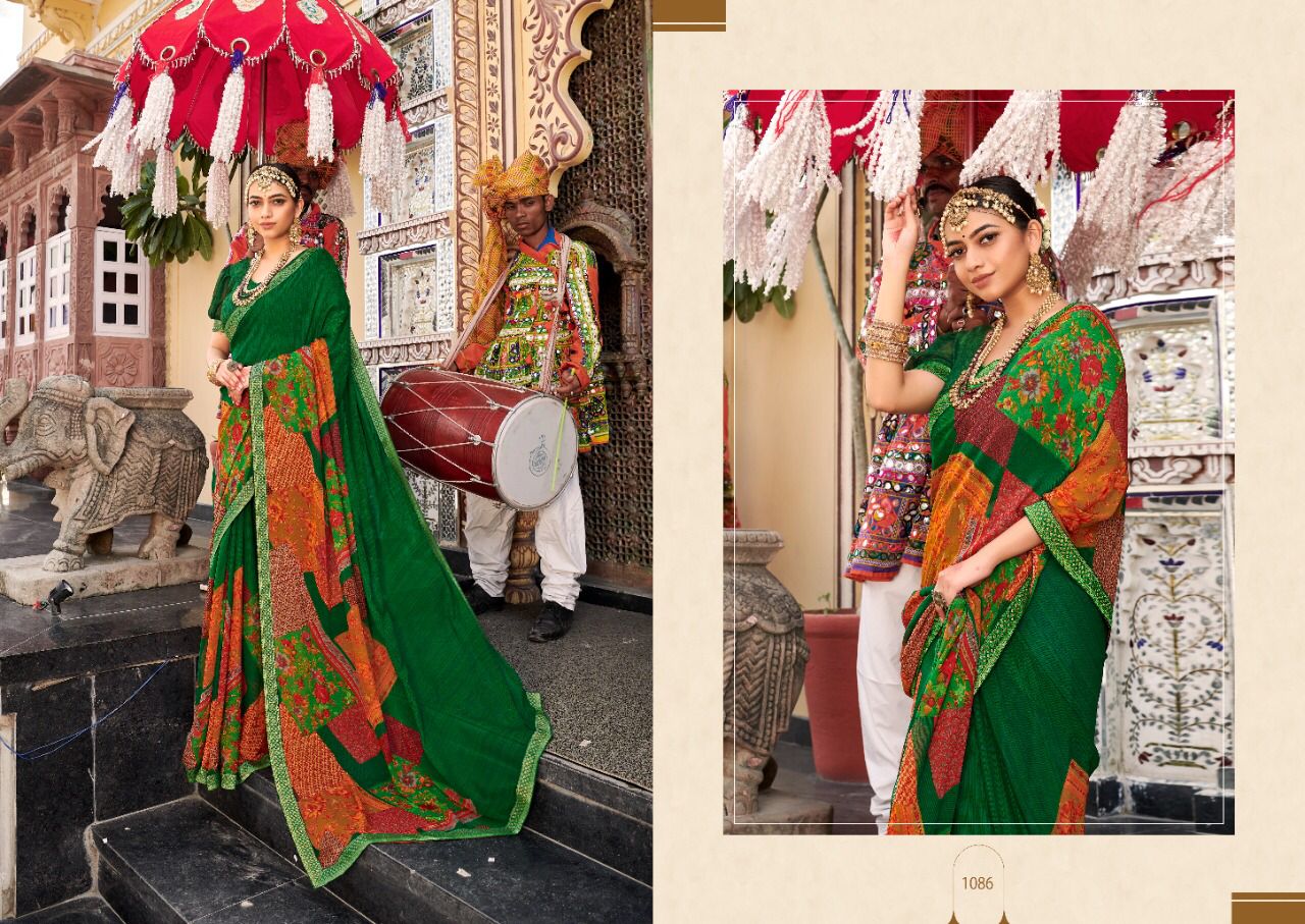 Saroj Gorgeous 4 Casual Daily Wear Georgette Printed Stylish  Saree Collection